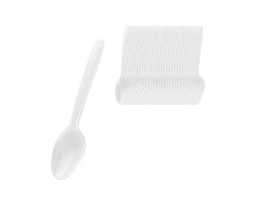 Kahvilusikka uudelleenkäytettävä valkoinen 50 kpl/kpl