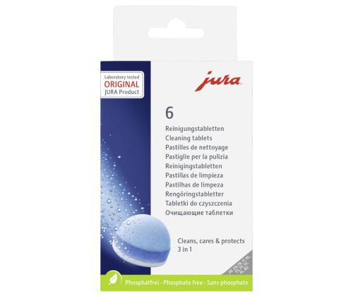 Kahvinkeittimen puhdistustabletit JURA 3-vaiheinen, 6 kpl