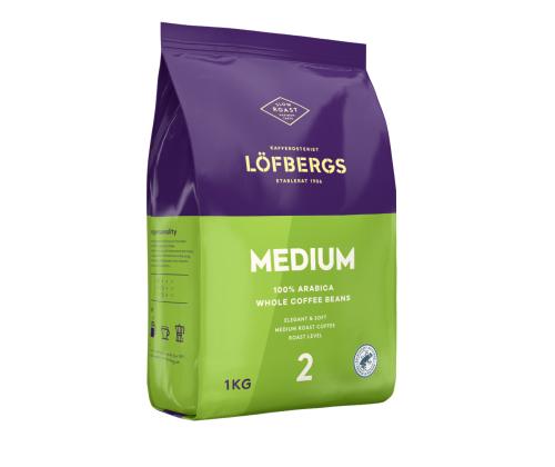 Kahvipavut LÖFBERGS Keskikokoinen 1kg