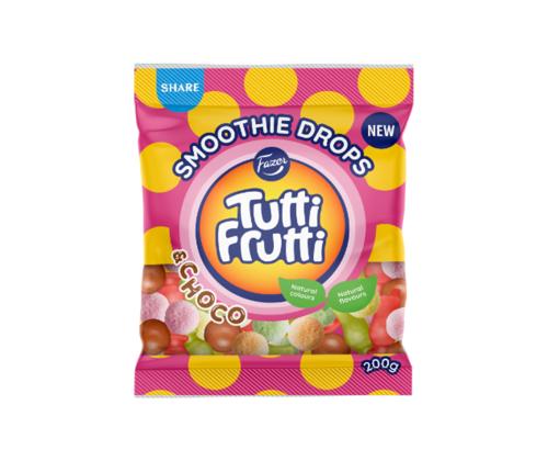 Karkkia FAZER Tutti Frutti Smoothie Drops & Choco 200g