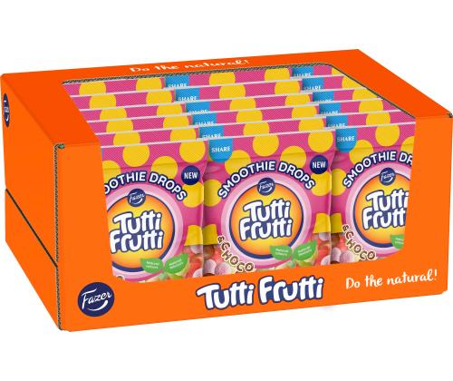 Karkkia FAZER Tutti Frutti Smoothie Drops & Choco 200g
