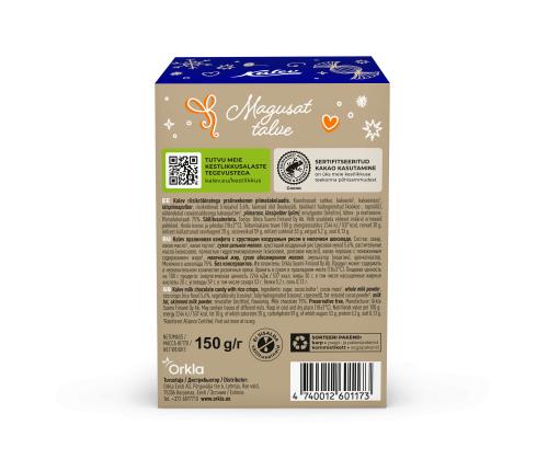 Karkit KALEV praliini riisimuroilla maitosuklaassa 150g