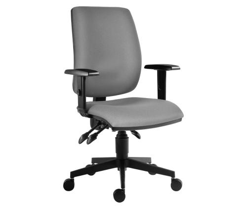 Työtuoli FLOW musta kangas, sääre, AR40 käsinojat