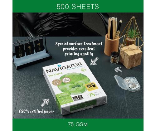 Kopiopaperi Navigator Ecological A4 75g 500 arkkia