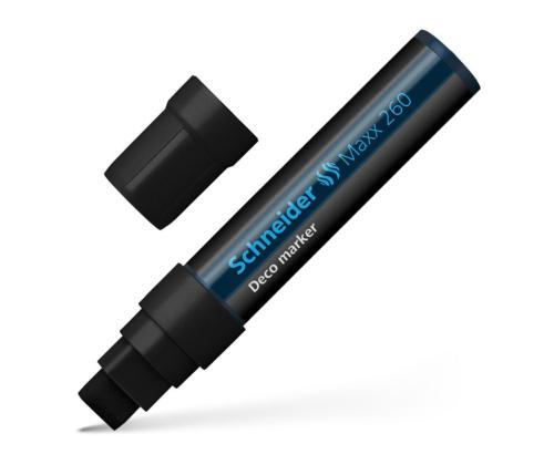 Liitumerkki-lasitaulu tussi SCHNEIDER Maxx 260, 2-15mm, musta