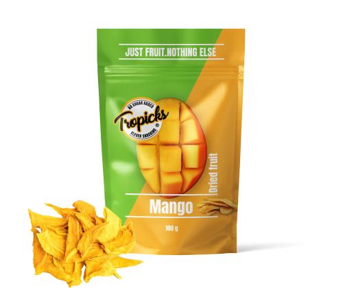 Kuivatut mangolastut Tropicks, 100g