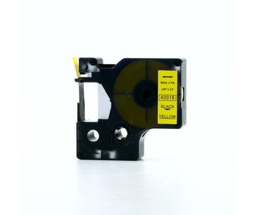 Teippi/merkintäteippi DYMO 40918 9mm musta/keltainen analoginen
