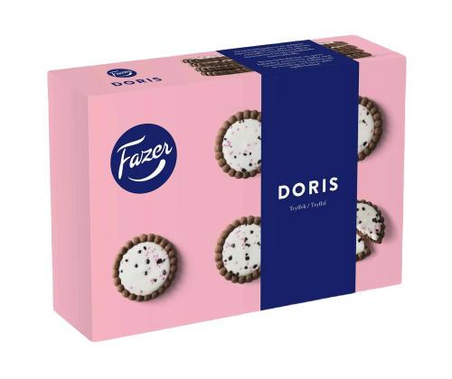 Keksit FAZER Doris kaakaokeksit tryffelitäytteellä 250g