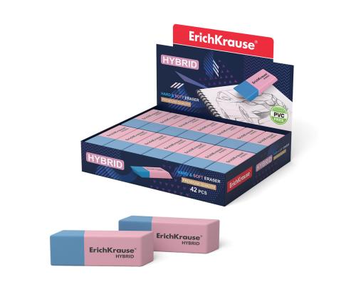 Pyyhekumi Erich Krause Hybrid sininen/punainen