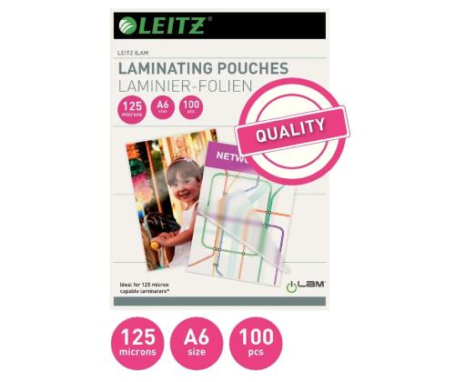 Laminointitasku A6 125micronia 100kpl/pkt Leitz