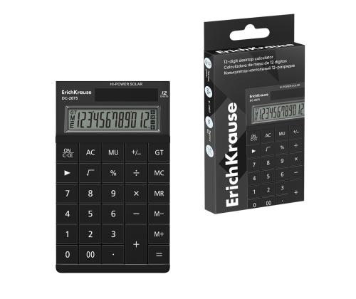 Pöytälaskin 12-paikkainen ERICH KRAUSE DC-2675 Classic, musta