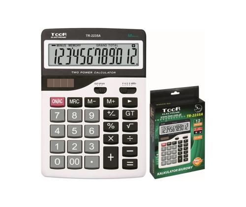 Pöytälaskin Toor TR-2235 12 numeron näytöllä, isot näppäimet
