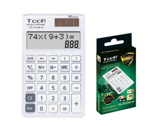 Pöytälaskin TOOR TR-310DB-W 10-numeroinen