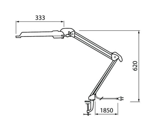 Pöytävalaisin Campus LED 7,2W valkoinen ruuvattava