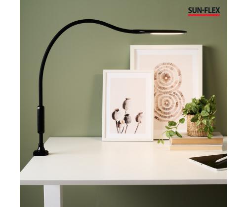 Pöytävalaisin SUN-FLEX Desklite LED 9W kiinnikkeellä musta