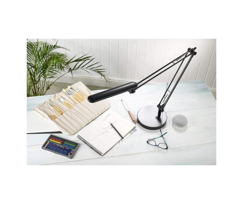 Pöytävalaisin UNILUX Mambo LED 6,5W, 3000K, 600lm /jalka+puristin, musta