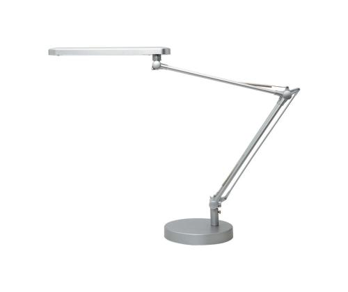 Pöytävalaisin UNILUX Mamboled, 6,5W, 3000K, 600lm /jalka+puristin, hopeanharmaa