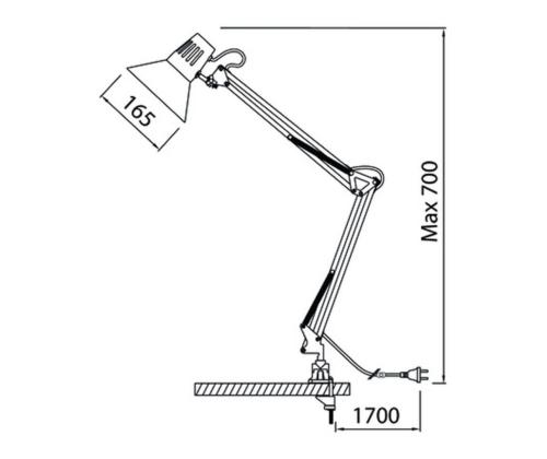Pöytävalaisin Venla musta (E27)