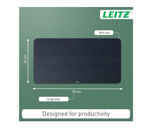 LEITZ Deskmat huopa 36x70cm tummanharmaa