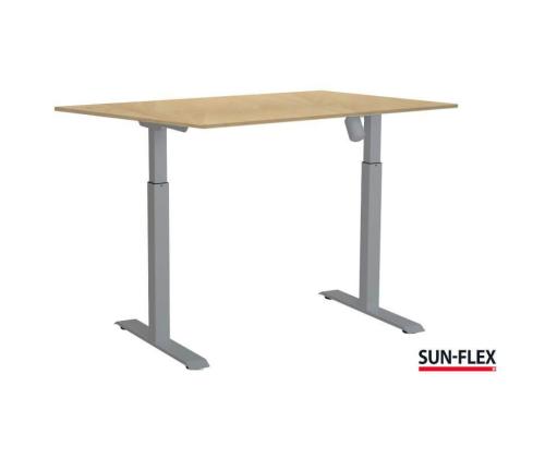 Pöytälevy sähköpöydälle SUN-FLEX, 1200x800x18 mm, musta, valmistettu mustasta laminaatista.