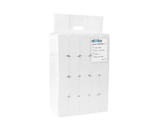 Pyyhepaperi arkkiin, 2-kerroksinen, DOTO Z-taitto, LPCB2150S, 20,5x23 cm, Z-taitto, 200 kpl