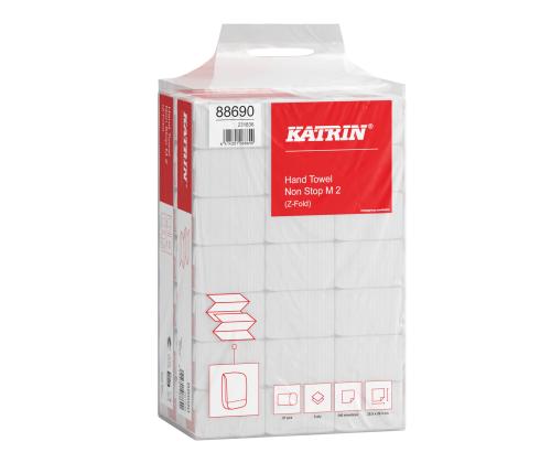 Lakanapyyhe 2-kerroksinen KATRIN Non-Stop M2, Z-taitto 20,3x25,5cm 140 arkkia (88690) Handypack