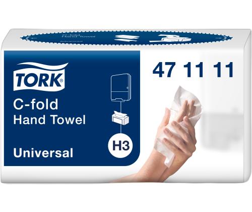 Lakanapyyhe 2-kerroksinen TORK H3 C-Fold Universal 24x27cm 120 arkkia (471111)
