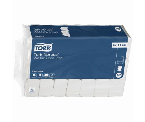 Pehmopaperi 2-kerroksinen TORK Xpress Multifold Universal H2, 23,4x21,3 cm 190 arkkia (471103)