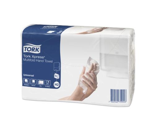 Pehmopaperi 2-kerroksinen TORK Xpress Multifold Universal H2, 23,4x21,3 cm 190 arkkia (471103)