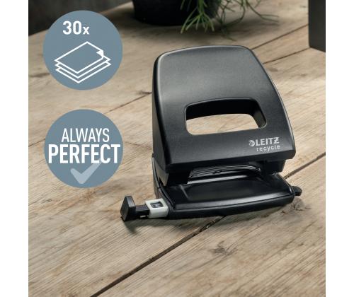 Lävistäjä Leitz NeXXt Recycle musta kapasiteeti 30 arkkia