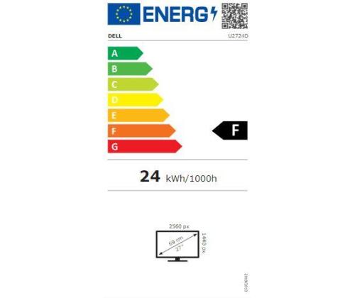LCD-monitori DELL U2724DE 27" Paneeli IPS 2560x1440 16:9 120Hz Matta 8 ms Swivel Pivot Height...