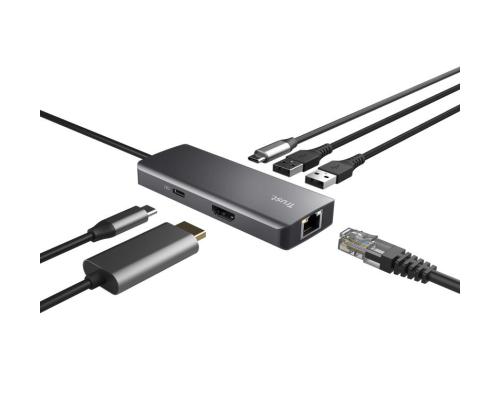 USB-C-sovitin DALYX 6-IN-1 24968 TRUST