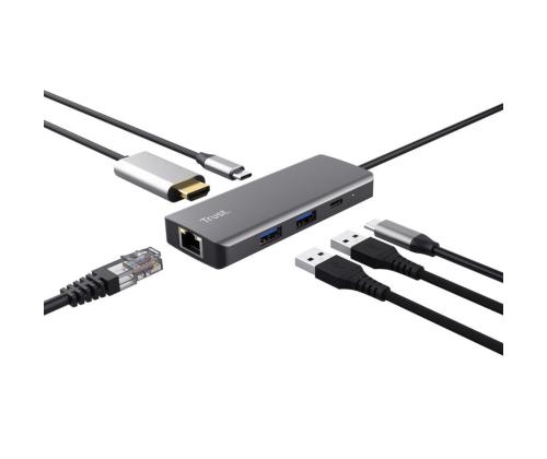 USB-C-sovitin DALYX 6-IN-1 24968 TRUST