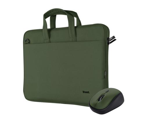 Läppärilaukku BOLOGNA 16" +Argo hiiri SET vihreä 24989 TRUST