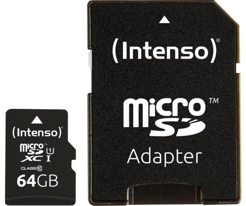 MUISTI MICRO SDXC 64GB UHS-I/W/ADAPTER 3423490 INTENSO