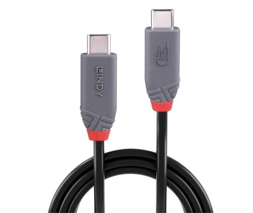 KAAPELI USB4 240 W TYYPPI C 0,8M/40GBPS ANTHRA LINE 36956 LINDY