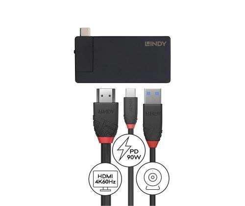 I/O TELAKOINTIASEMA USB-C/DST-MICRO 43336 LINDY