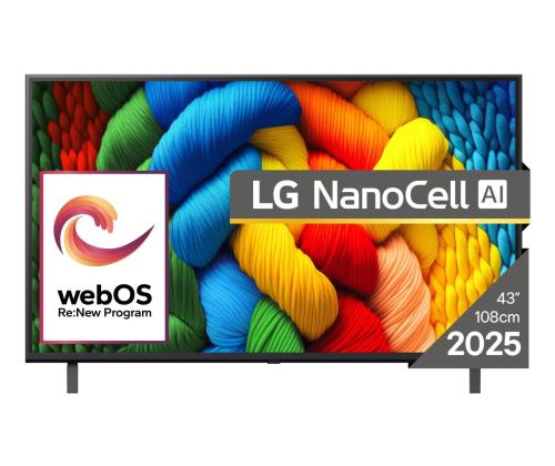 Televisio LG 43 " 4K Ultra HD 3840 x 2160 pikseliä Flat 16:9 LED 43NANO80A3B