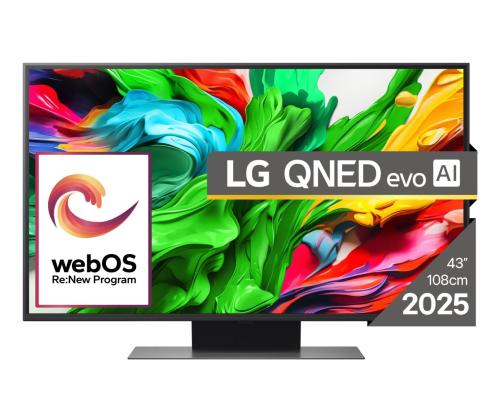 Televisio LG 43" 4K/Smart 3840x2160 Langaton LAN Bluetooth webOS Musta 43QNED86A3C