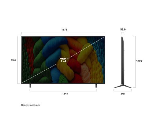 TV-sarja LG 75 " 4K Ultra HD 3840 x 2160 pikseliä Flat 16:9 LED 75NANO80A3B