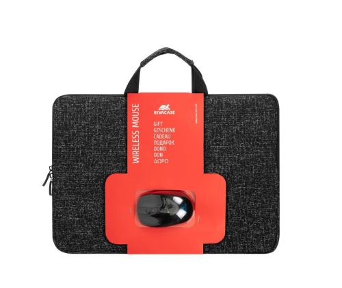HUOM. SLEEVE ANVIK 15,6" + MOUSE/7916 MUSTA RIVAKASE