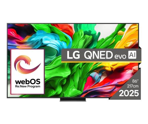Televisio LG 86" 4K/Smart 3840x2160 Langaton LAN Bluetooth webOS Musta 86QNED86A3A