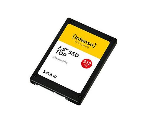 SSD INTENSO 512GB SATA 3.0 SLC Kirjoitusnopeus 500 Mt/s Lukunopeus 520 Mt/s 2,5" 3812450