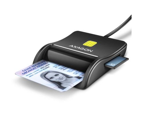 KORTINLUKIJA LITTEÄ SMARTCARD 4SL/USB2.0 1.3M CRE-SM3SD AXAGON