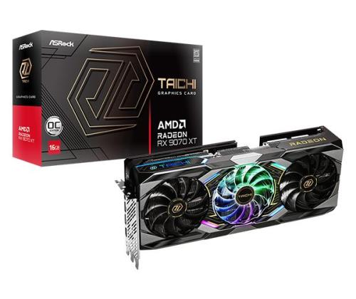 Näytönohjain ASROCK AMD Radeon RX 9070 XT 16 GB GDDR6 256 bit PCI Express x16 5.0 Active..