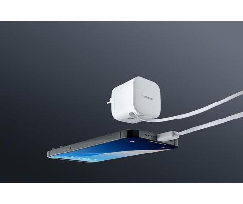 VIRTASOVITIN 1XUSB-A/1XUSB-C/VALKOINEN 7806520 INTENSO
