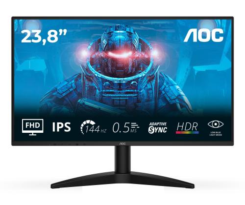 LCD-monitori AOC 23.8 " 1920 x 1080 pikseliä Full HD Native kuvasuhde 16:9 LED Flat 24B36X LED 24B36X