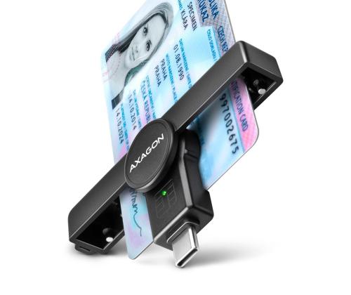 KORTINLUKIJA TASKUSSA SMARTCARD/USB-C CRE-SMPC AXAGON