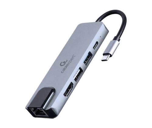 I/O-SOVITIN USB-C HDMI/USB3/5IN1:EEN A-CM-COMBO5-04 GEMBIRD