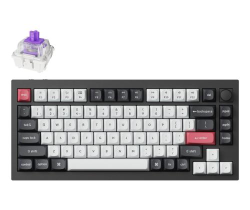 NÄPPÄIMISTÖ WRL Q1 HE RGB/CARBON MUSTA Q1H-M1 KEYCHRO